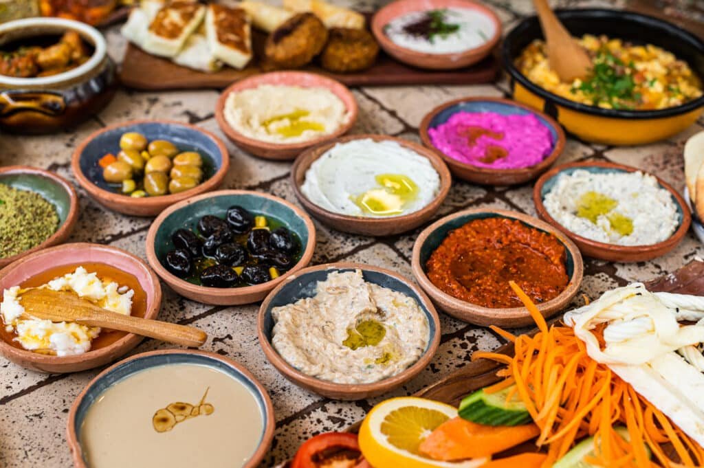 Delicious Turkish food, meze, tapas