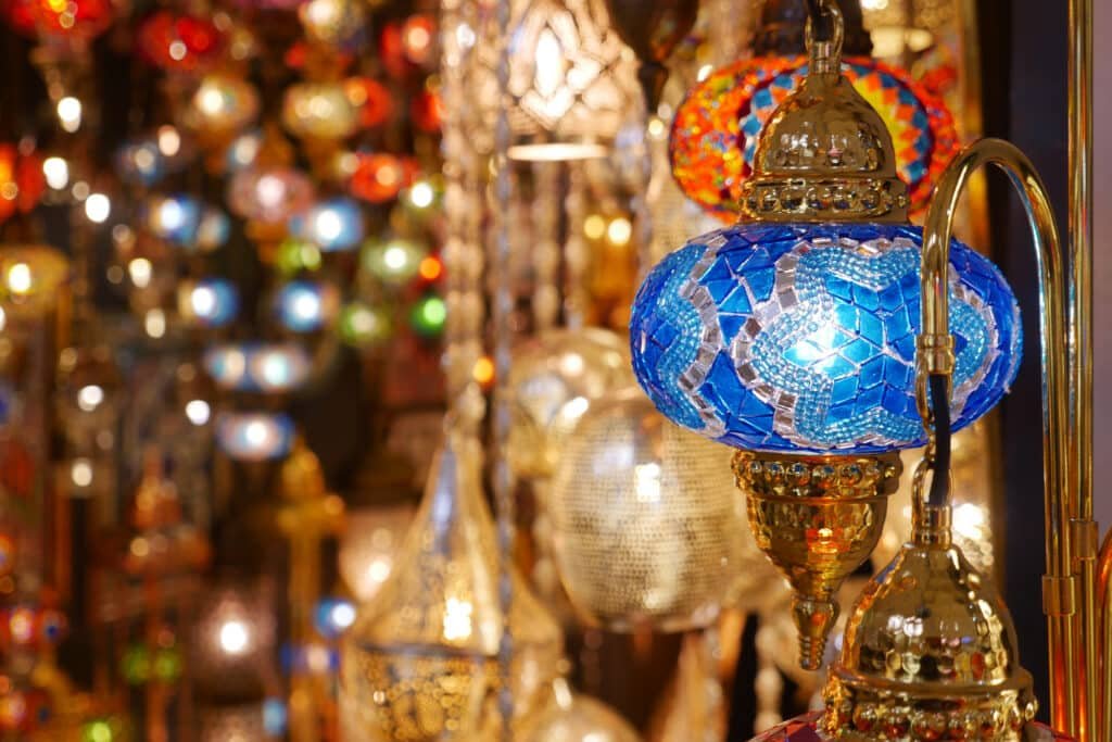 Istanbul Bazaar Blue Lamp
